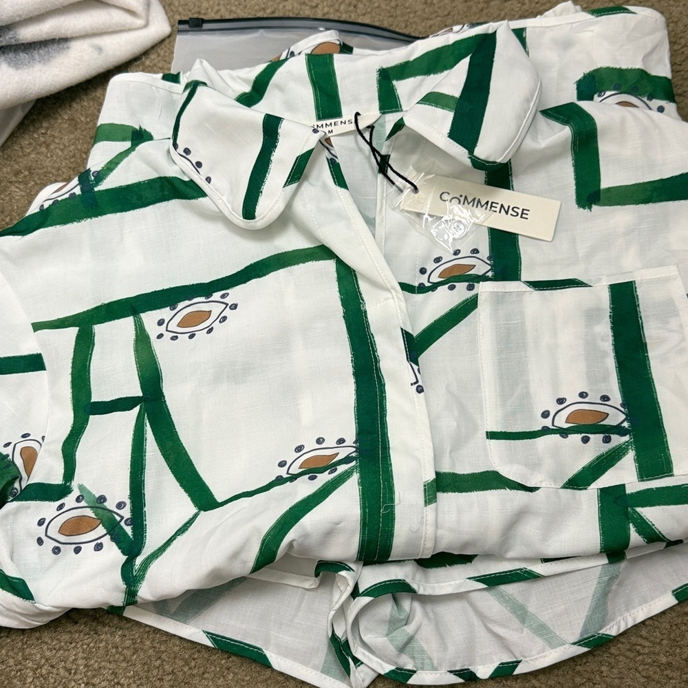 Commense Print Drawstring Short Set - Picture 10 of 10